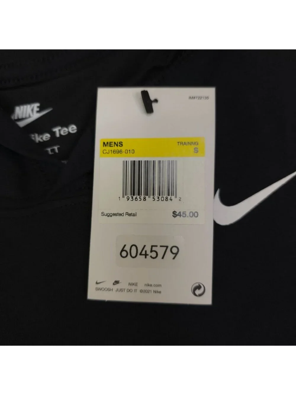 Nike Mens Dri-FIT Long Sleeve Hoodie Tee Shirt Size Small Black